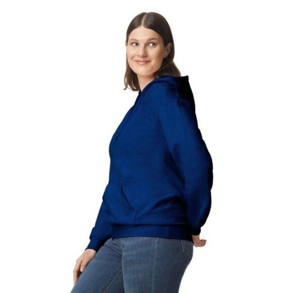 GILDAN - NWOT - L Sz S Heavy Blend Hooded Sweatshirt in Royal. Cotton/Poly Blend - Picture 11 of 15